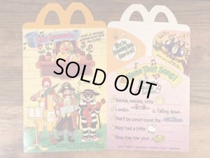 マクドナルドの80年代頃のヴィンテージハッピーミールトイボックス