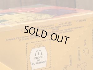 マクドナルドのCrayolaのビンテージハッピーミールトイボックス