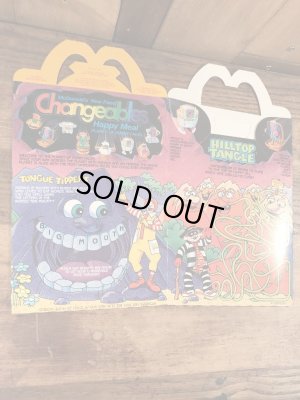 マクドナルドのNew Food Changeablesのビンテージハッピーミールトイボックス