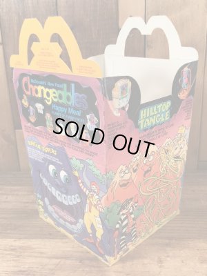 マクドナルドのNew Food Changeablesのビンテージハッピーミールトイボックス