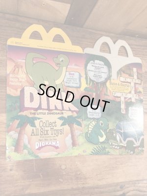 マクドナルドのDink The Little Dinosaurのビンテージハッピーミールトイボックス