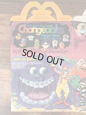 マクドナルドのNew Food Changeablesのビンテージハッピーミールトイボックス