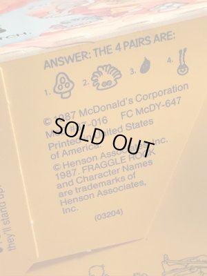 マクドナルドのFraggle Rockのビンテージハッピーミールトイボックス