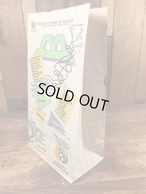 マクドナルドのハッピーミールのビンテージ紙袋