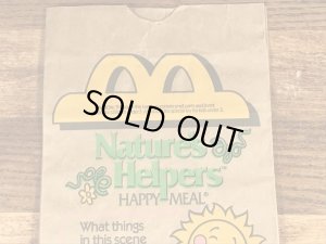 マクドナルドのハッピーミールのビンテージ紙袋