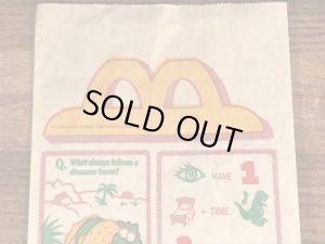 マクドナルドのハッピーミールのビンテージ紙袋