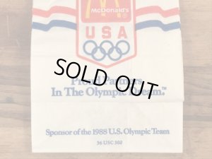 マクドナルドのUSAオリンピックのヴィンテージペーパーバッグ