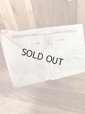 マクドナルドのハッピーミールのヴィンテージペーパーバッグ