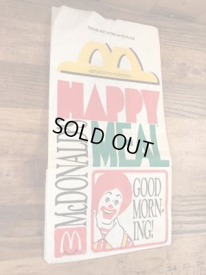 マクドナルドのハッピーミールのビンテージ紙袋