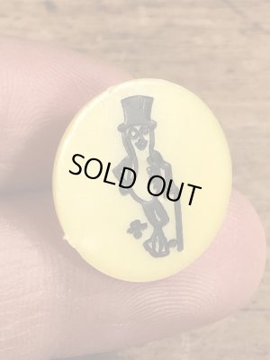 企業キャラクターのミスターピーナッツのビンテージプラスチックピン