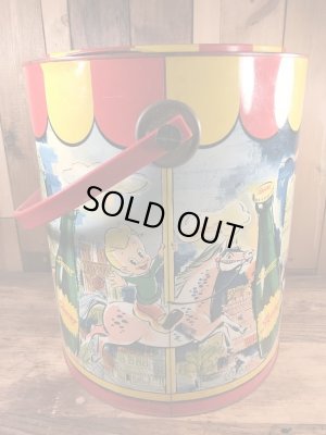 企業キャラクターのスクワートボーイのビンテージクーラーボックス