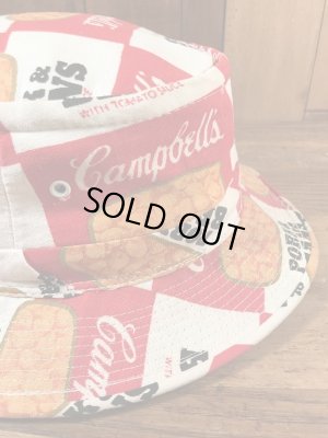 キャンベルスープの総柄のヴィンテージハット