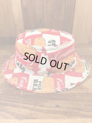 キャンベルスープの総柄のヴィンテージハット