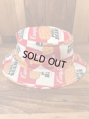 キャンベルスープの総柄のヴィンテージハット