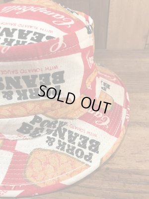 キャンベルスープの総柄のヴィンテージハット