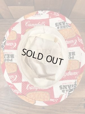 キャンベルスープの総柄のヴィンテージハット