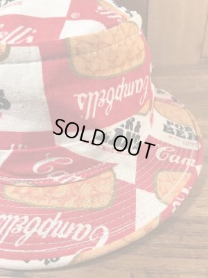 キャンベルスープの総柄のヴィンテージハット