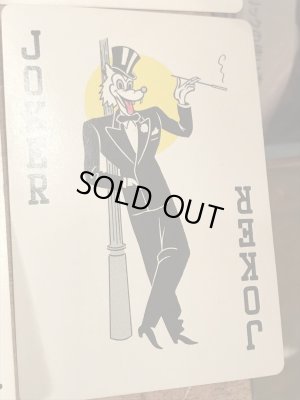 ウルフが表紙のピンナップガールのビンテージトランプ