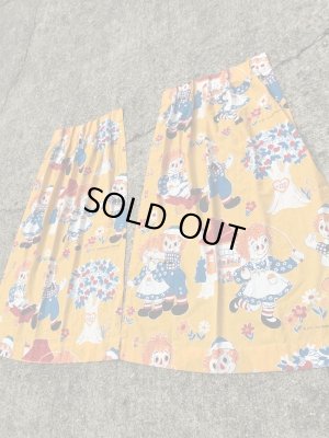 ラガディアン＆アンディの2枚組セットのビンテージカーテン