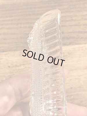 スペードの形のガラス製のビンテージ灰皿