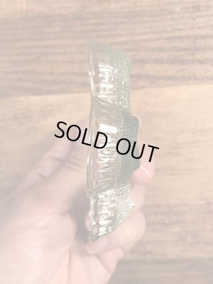 クローバーのガラス製のビンテージ灰皿