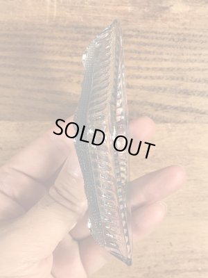 ダイヤのガラス製のビンテージ灰皿