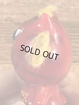 レッドデビルの猫のビンテージメッセージドール