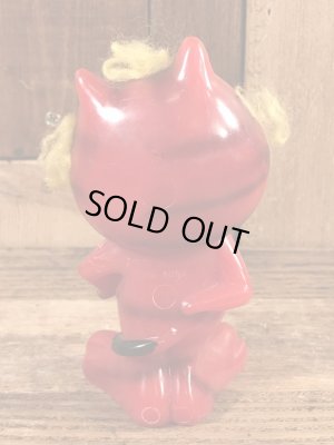 デビルキャットのシリスカルプのヴィンテージメッセージドール