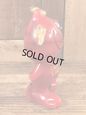 レッドデビルの猫のビンテージメッセージドール