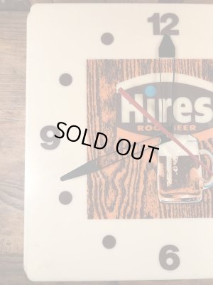 Hires Root Beerの電気が付くヴィンテージウォールクロック