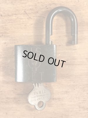 U.S. Setのブラス製のヴィンテージパドロック