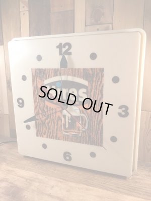 ハイアーズルートビアのライトアップのビンテージ壁掛け時計