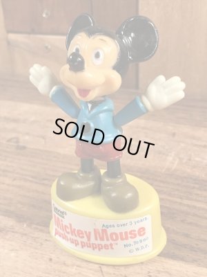 ディズニーのミッキーマウスのヴィンテージプッシュアップトイ