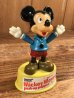 ディズニーのミッキーマウスのビンテージプッシュアップパペット