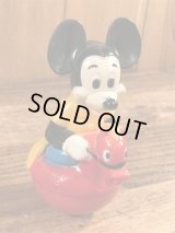 Disney Mickey Mouse “Jockey” Roly Poly Toy　ミッキーマウス　ビンテージ　起き上がりこぶし　起き上がり小法師　70年代