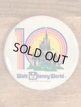 Walt Disney World “10 Years Anniversary” Pinback　ディズニーワールド　ビンテージ　缶バッジ　缶バッチ　80年代