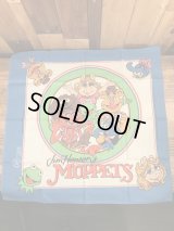 Jim Henson's “Muppets” Cotton Bandana　マペッツ　ビンテージ　バンダナ　カーミット　80年代