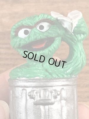 セサミストリートのオスカーのビンテージPVC製フィギュア