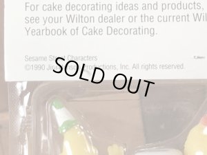セサミストリートのブリスターセットのビンテージケーキデコレーション