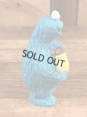 セサミストリートのクッキーモンスターのビンテージPVC製フィギュア