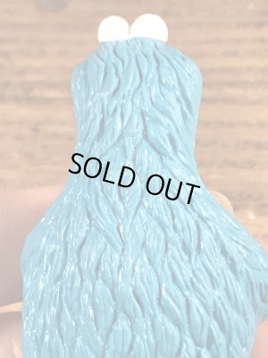 セサミストリートのクッキーモンスターのビンテージPVC製フィギュア