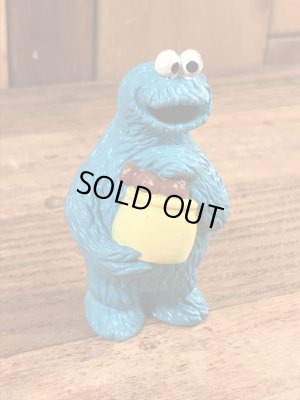 セサミストリートのクッキーモンスターのビンテージPVC製フィギュア