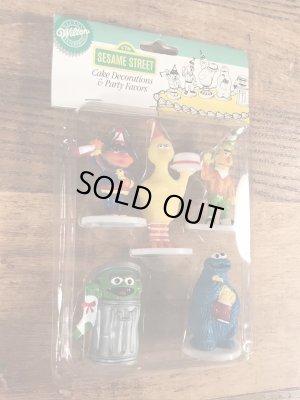 セサミストリートのブリスターセットのビンテージケーキデコレーション