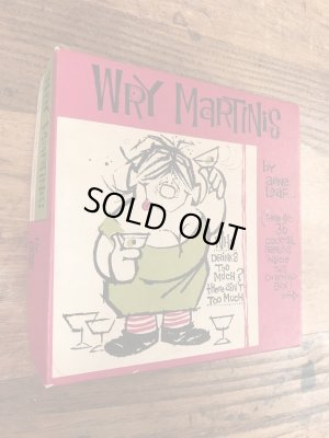 酔っ払いのイラストが描かれたビンテージ紙ナプキン