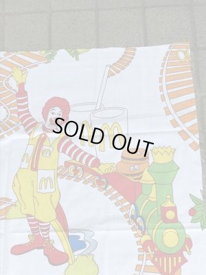 マクドナルドの汽車柄のビンテージ端切れ