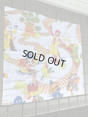 マクドナルドランドのトレイン柄のヴィンテージファブリック