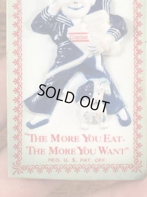 アドバタイジングキャラクターのクラッカージャックのヴィンテージマグネット