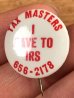 Tax Mastersの税務会計士のヴィンテージ缶バッチ