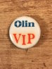 Olin Vipのアド物のヴィンテージ缶バッチ