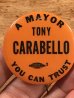 トニーカラベッロ市長のビンテージ缶バッジ